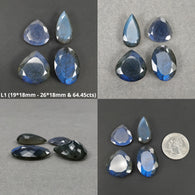 Rainbow Flashing LABRADORITE Gemstone Normal & Checker Cut : Natural Untreated Blue Labradorite Uneven Pear Marquise Shape