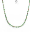 Quartz & Ruby Beads Necklace : 10.47gms 925 Sterling Silver Ruby Green Quartz Briolette Faceted Cushion Necklace 20"