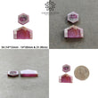 Rosemary Sheen SAPPHIRE Gemstone Flat Slices : Natural Untreated Unheated Pink Sapphire Hexagon Shape Set