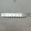 Quartz & Sapphire Gemstone Beads Bracelet : 4.04gms Green Quartz Pink Sapphire 925 Sterling Sliver Beaded Bracelet Checker Cut Bracelet 7.5"