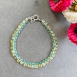 Opal & Quartz Beads Bracelet : 4.24gms 925 Sterling Silver Yellow Opal And Green Quartz Gemstone Briolette Triangle Checker Cut Bracelet 8"