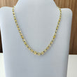 Opal & Sapphire Beads Necklace : 9.98gms 925 Sterling Silver Natural Yellow Opal Blue Sapphire Briolette Faceted Cushion Necklace 18"
