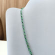 Quartz & Sapphire Beads Necklace : 925 Sterling Silver Natural Green Quartz Blue Sapphire Briolette Faceted Cushion Beaded Necklace