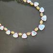 Moonstone Ruby & Opal Gemstone Checker Cut : 26.00cts Natural Tringle Cushion Faceted Briolette Loose Beads 5*3.5mm - 10mm For Bracelet