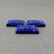 LAPIS LAZULI Gemstone Carving : 79.40cts Natural Untreated Blue Lapis Hand Carved Square Shape 23mm