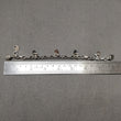 925 Sterling Silver Bracelet : 23.06gms. Natural Multi Color Moonstone 6 Mini Bullets Chain Bracelet With Clasp Look 8.25"