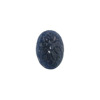 BLUE SAPPHIRE Gemstone Carving : 49.20cts Natural Untreated Unheated Sapphire Hand Carved Oval Shape 26*18mm