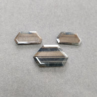 Golden Brown Chocolate Sheen SAPPHIRE Gemstone Normal Cut : 75.90cts Natural Untreated Uneven Shape 28*13mm - 35*12mm 3pcs