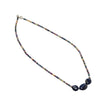 Blue & Multi Sapphire Beads Necklace : 10.34gms Natural Untreated Sapphire 925 Sterling Silver Single Strand Faceted Beaded Necklace 16"