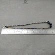 Blue & Multi Sapphire Beads Necklace : 10.34gms Natural Untreated Sapphire 925 Sterling Silver Single Strand Faceted Beaded Necklace 16"