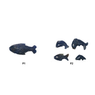 Blue Sapphire Gemstone Carving : Natural Untreated Unheated Blue Sapphire Hand Carved Fish Sculpture