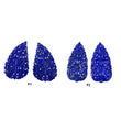 LAPIS LAZULI Gemstone Carving : Natural Untreated Blue Lapis Hand Carved Pear Shape Pairs
