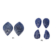 Blue Sapphire Gemstone Carving : Natural Untreated Unheated Blue Sapphire Hand Carved Uneven Shape