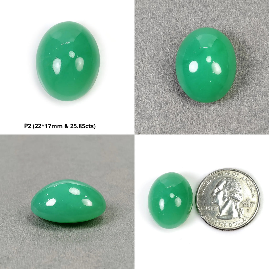 10.90 Cts Natural Chrysoprase Mix Shape Cabochon Loose Gemstone, Chrysoprase Cabochon, Chrysoprase, Size Oval-12.5X9.5X6 MM, 11X6 cheapest MM #AB207