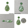 ANTIGORITE SERPENTINE Gemstone Rose Cut : Natural Untreated Serpentine Pear And Oval Shape 10mm - 48*34mm 1pc, 2pc, Pair