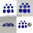 Lapis Lazuli Gemstone Cabochon Checker Cut & Flat Slices : Natural Untreated Blue Lapis Hexagon Cushion And Briolette Oval Shape