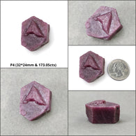 RECORD KEEPER RUBY Gemstone Crystal : Natural Untreated Unheated Red Ruby Triangle Formative Specimen