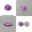Sapphire Gemstone Flat Slices : Natural Untreated Rosemary Pink Sapphire Hexagon Shape