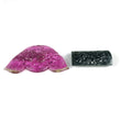 76.82cts Natural Untreated PINK BLACK TOURMALINE Gemstone Hand Carved Uneven Baguette Shapes 30*51mm & 32*16mm 2pcs