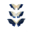 MULTI SAPPHIRE Gemstone Carving September Birthstone : Natural Untreated Bi-Color Sapphire Hand Carved BUTTERFLY Pair