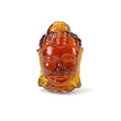 Cinnamon HESSONITE Garnet Gemstone Carving : 11.80cts Natural Untreated Hessonite Hand Carved BUDDHA 18*12mm (With Video)