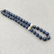 TURKISH ISLAMIC Salah 8mm Natural Untreated Blue SAPPHIRE Gemstone Round Cabochon Prayer 33 Beads Misbaha Tasbih Sibha Masbah (With Video)