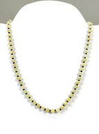 Yellow And Blue SAPPHIRE EMERALD RUBY Gemstone Necklace : Natural Sapphire Round Shape Plain & Faceted Necklace 3mm - 6mm 18