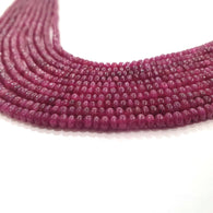 Ruby Gemstone Rondelle Beads : AAA 16