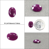 Ruby Gemstone Normal Cut : Natural Untreated Unheated Red Ruby Oval Shape 1pcs & 3pcs