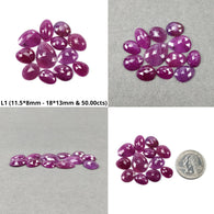 Ruby Gemstone Rose Cut : Natural Untreated Unheated Red Ruby Uneven Shape 12pcs & 15pcs Lots