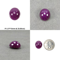 Purple Ruby Gemstone Cabochon : Natural Untreated Unheated Ruby Oval & Cushion Shape