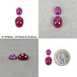 Purple Pink Ruby Gemstone Cabochon : Natural Untreated Unheated Ruby Oval Shape Sets