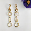 Handmade Brass Earring : 3" 18k Gold Plated 10.50GMS Brass Boho Style Circal Drop Dangle Push Back Earring Gift For Her