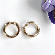 Handmade Brass Earring : 1" 18k Gold Plated 6.50GMS Brass Boho Style Dainty Hoop Push Back Earring Gift For Her