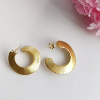 Handmade Brass Earring : 1.25