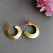 Handmade Brass Earring : 1.25" 18k Gold Plated 8.00GMS Brass Boho Style Dainty Hoop Push Back Earring Gift For Her