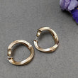 Handmade Brass Earring : 1" 18k Gold Plated 6.50GMS Brass Boho Style Dainty Hoop Push Back Earring Gift For Her