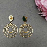 Green Onyx Gemstone Earring : 2