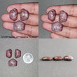 Johnson Star Ruby Gemstone Cabochon : 64cts - 116cts Natural Untreated Unheated 6Ray Star Ruby Hexagon Uneven Shape 3pcs & 4pcs Sets