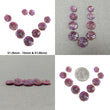 Pink Sapphire Carving : Natural Untreated Unheated Raspberry Sheen Sapphire Gemstone Hand Carved Round Flowers Sets