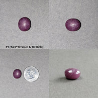 Star Ruby Gemstone Cabochon : 18cts - 20cts Natural Untreated Unheated Red 6Ray Star Ruby Oval Shape