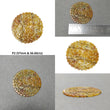 QUARTZ Gemstone Carving : Natural Untreated Multi Color Quartz Hand Carved Cushion Round Shape