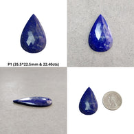 Lapis Lazuli With Jasper Gemstone Rose Cut And Cabochon : Natural Untreated Blue Lapis Pear Cushion Oval Shape