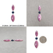 Ruby & Pink Multi Sapphire Gemstone Rose Cut : Natural Untreated Unheated Marquise And Cushion Shape Sets