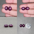 Star Ruby Gemstone Cabochon : Natural Untreated Unheated Red 6Ray Star Ruby Oval Shape 2pcs Sets