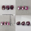 RUBY Gemstone Checker Cut : Natural Untreated Unheated Ruby Double Side Checker Board (DCB) Cushion Shape 12*16mm