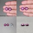 Johnson Mines Star Ruby Gemstone Cabochon : Natural Untreated Unheated Red 6Ray Star Ruby Hexagon Shape 2pcs Sets