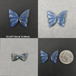 LABRADORITE Gemstone Carving : Natural Untreated Unheated Labradorite Hand Carved Butterfly Sets