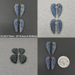 LABRADORITE Gemstone Carving : Natural Untreated Unheated Labradorite Hand Carved Angel Wings Sets