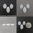 Rainbow Moonstone Gemstone Carving : Natural Untreated Unheated Moonstone Hand Carved Scarabs 3pcs Sets